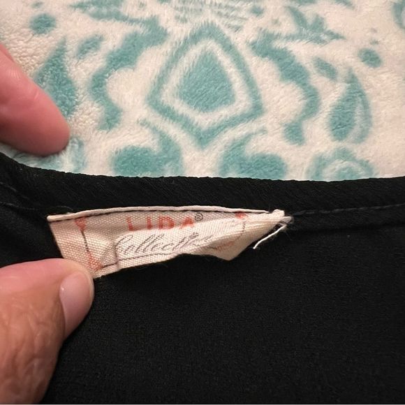 MUST GO!! Lida Collection Black V Neck Cross Blouse - Picture 4 of 4